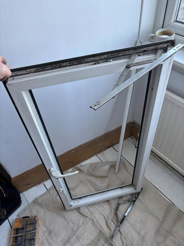 Removal of a UPVC window