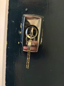 Lock with the keys in